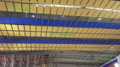 清遠(yuǎn)學(xué)?；@球館吊頂空間吸聲體案例