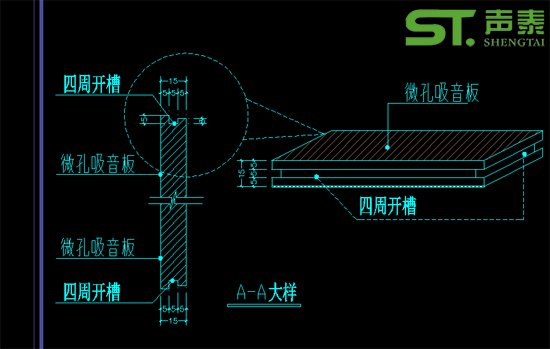 微孔吸音板設(shè)計(jì)及安裝節(jié)點(diǎn)大樣(圖1) 微孔吸音板設(shè)計(jì)及安裝節(jié)點(diǎn)大樣(圖1)